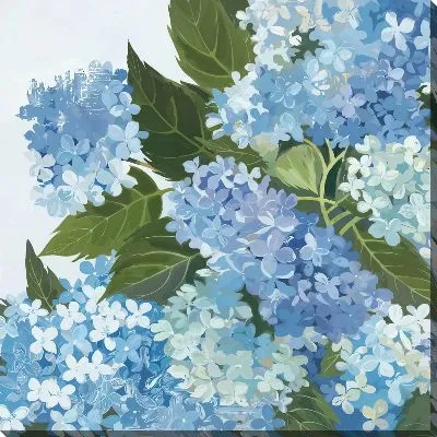 Картина маслом Куст гортензии
