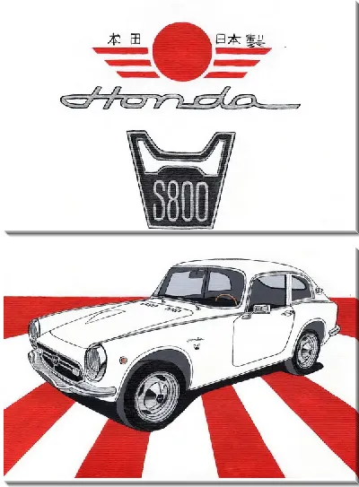 Модульная картина Японский автомобиль Honda