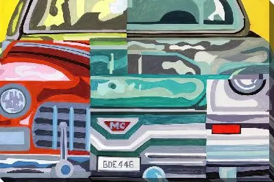 Картина маслом Коллаж ретро-автомобилей