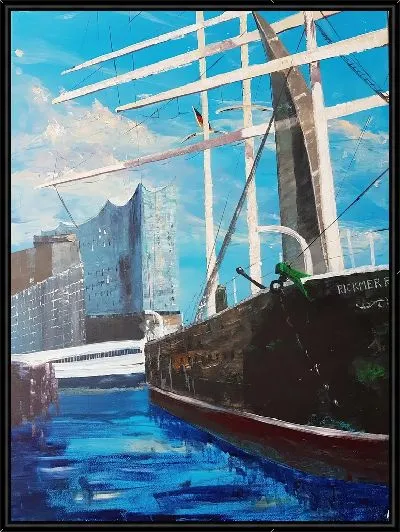 Картина Парусник на причале