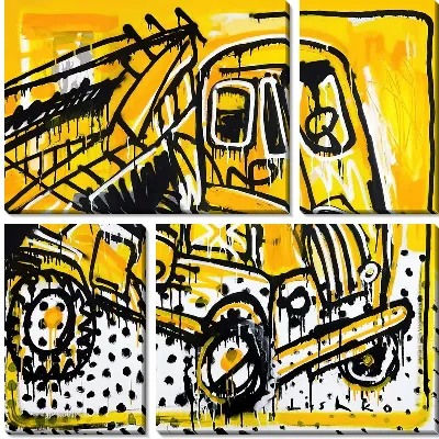 Грузовик в стиле поп-арт