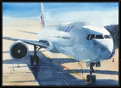 Картина Самолет в аэропорту