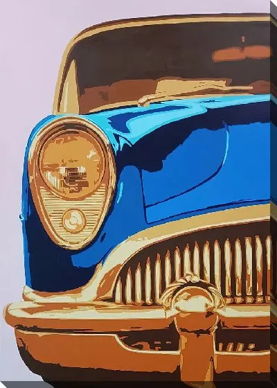 Постер Фара и бампер ретро-автомобиля