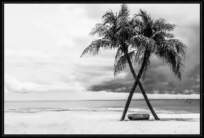 Картина Две пальмы на пляже