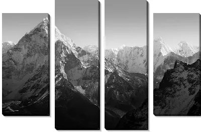 Модульная картина Заснеженные вершины гор