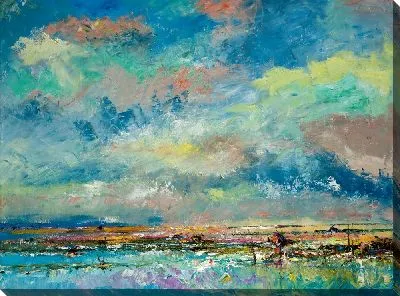 Картина маслом Пейзаж в стиле абстракции