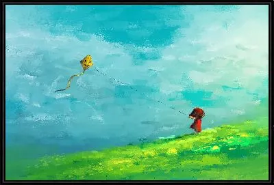 Картина Девочка и воздушный змей