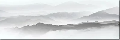 Постер Белоснежный туман в горах