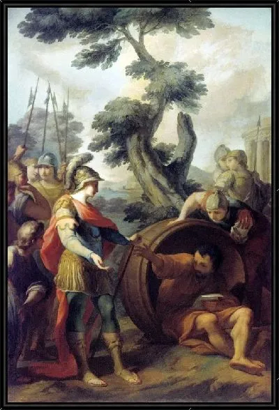 Картина Свидание Александра Македонского с Диогеном (Appointment of Alexander of Macedon to Diogenes)