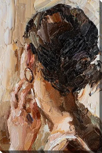 Картина маслом Женский портрет в стиле мастихин