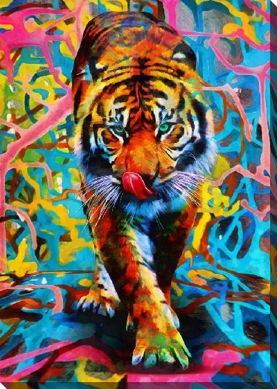 Постер Тигр в стиле поп-арт