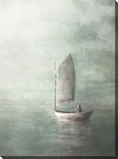 Картина маслом Одинокий парусник