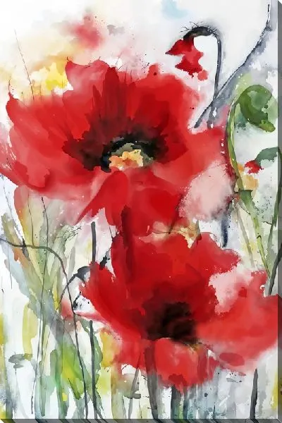 Картина маслом Два красных мака