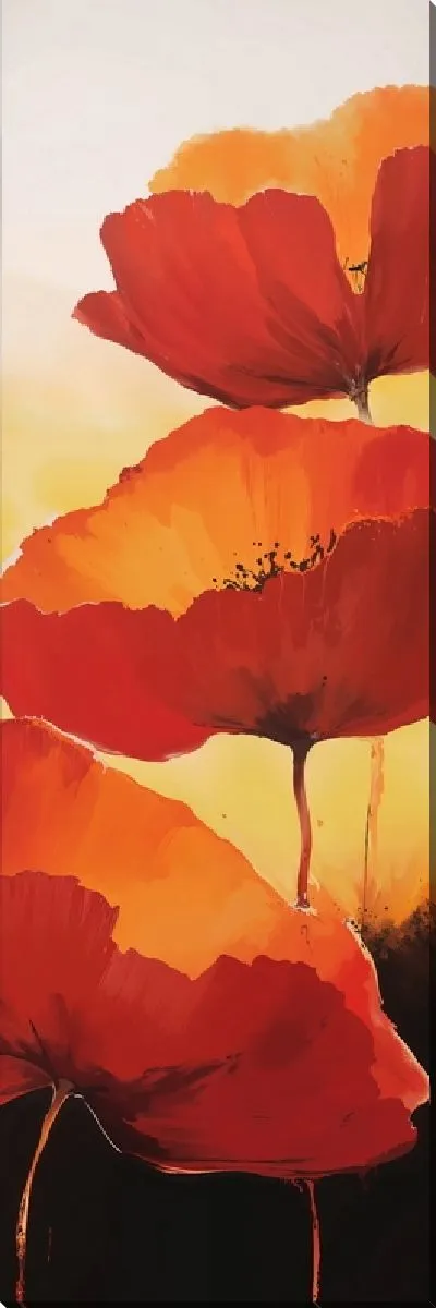 Картина маслом Три красных мака