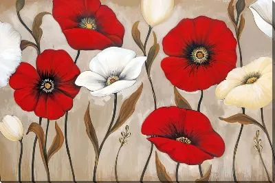 Картина маслом Маки на стеблях