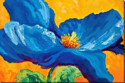 Картина маслом Синий мак