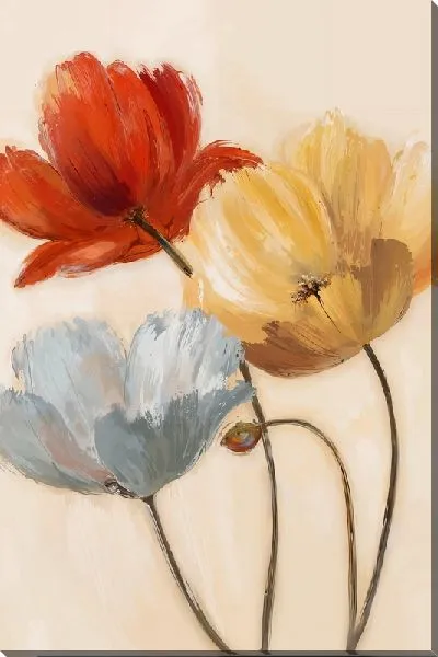 Картина маслом 3 мака