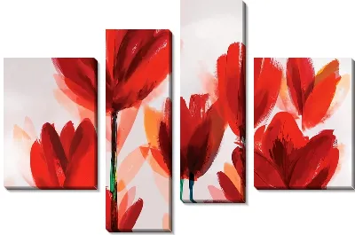 Модульная картина Весенние маки