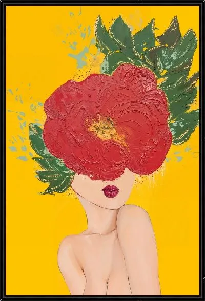Картина Девушка с маком на голове