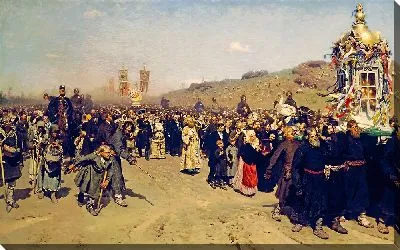 Картина Крестный ход в Курской губернии