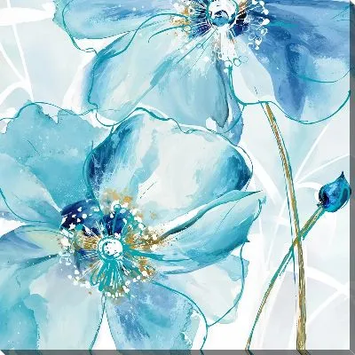 Картина маслом Бирюзовые маки