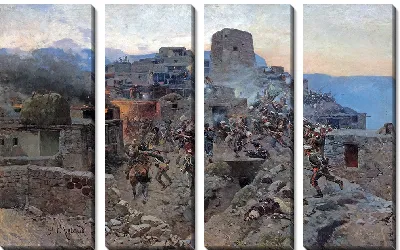 Картина Штурм аула Гимры (Storming the village Gimry0