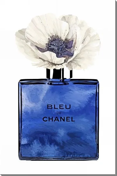 Картина маслом Духи Шанель и белый мак