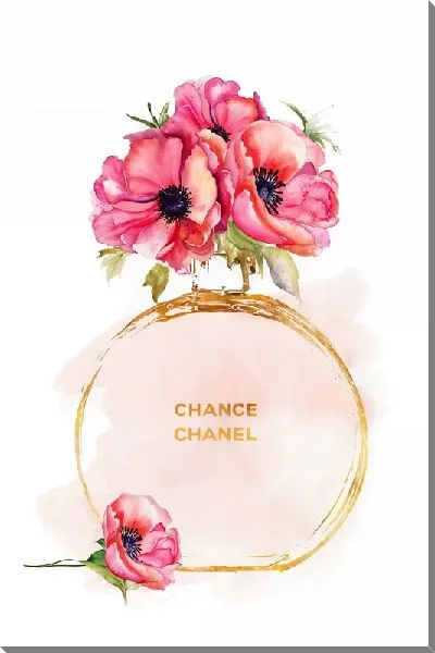Постер Духи Шанс Шанель и маки