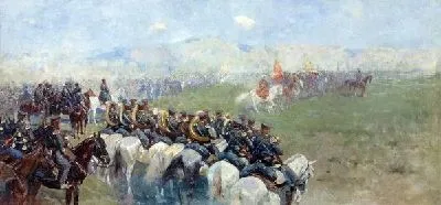Картина Смотр войск Александром III (Review of troops by Alexander III)