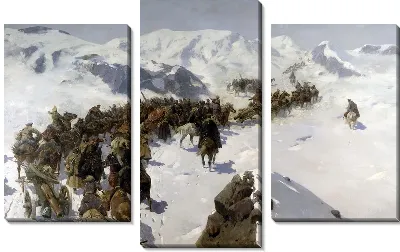 Картина Переход князя Аргутинского через Кавказский хребет (Go Duke Argutinsky through the Caucasus Mountains)