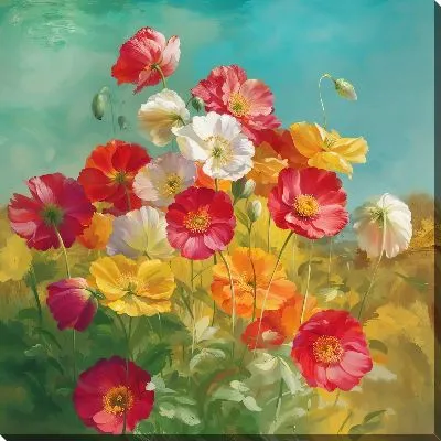 Картина маслом Соцветие маков