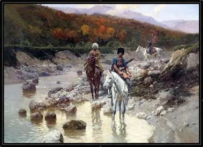 Казаки у горной речки (The Cossacks in the mountain river)
