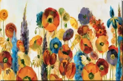 Картина маслом Поле цветных маков