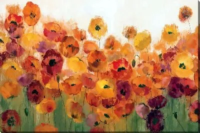 Картина маслом Бутоны разноцветных маков