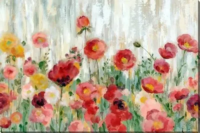 Картина маслом Легкий пейзаж с маками
