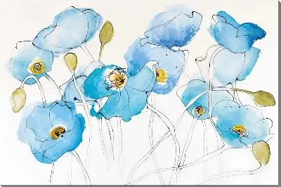 Картина маслом Лазурные маки