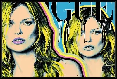 Кейт Мосс в стиле поп-арт