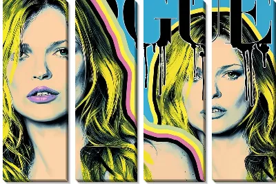 Кейт Мосс в стиле поп-арт