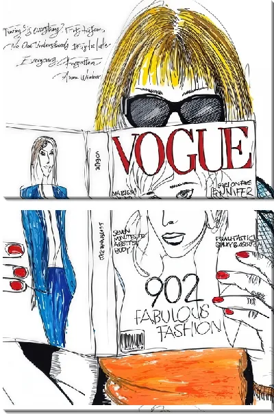 Модульная картина Анна Винтур