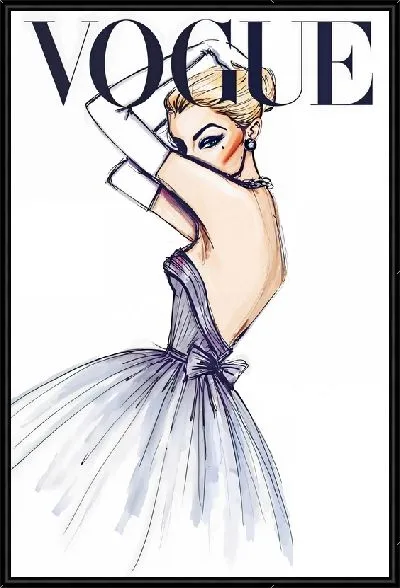 Картина Модница в платье