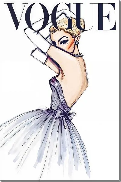 Картина маслом Модница в платье