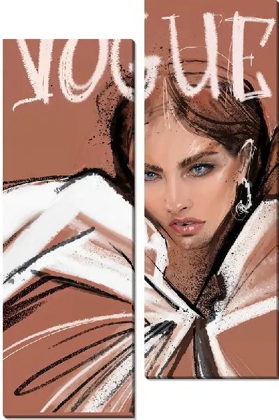 Модульная картина Модная девушка