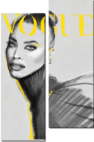 Модульная картина Стильная девушка