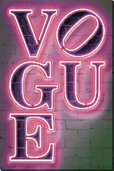 Постер Неоновая надпись Voque