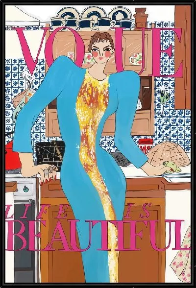 Картина Модница на кухне