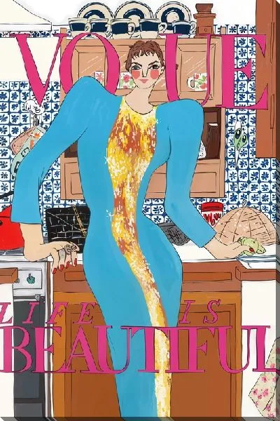 Постер Модница на кухне