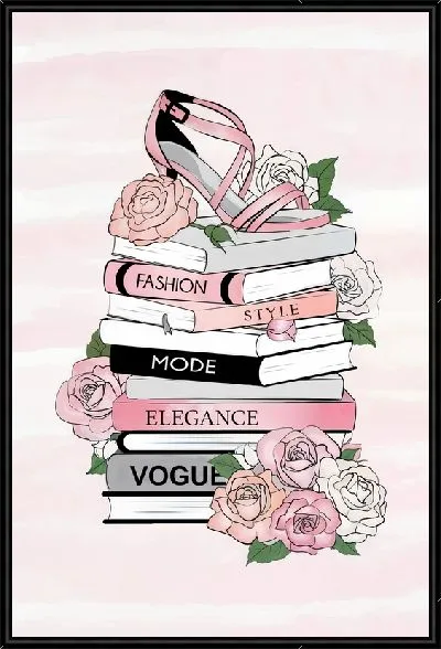 Картина Туфли на книгах и розы