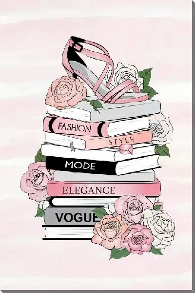 Постер Туфли на книгах и розы