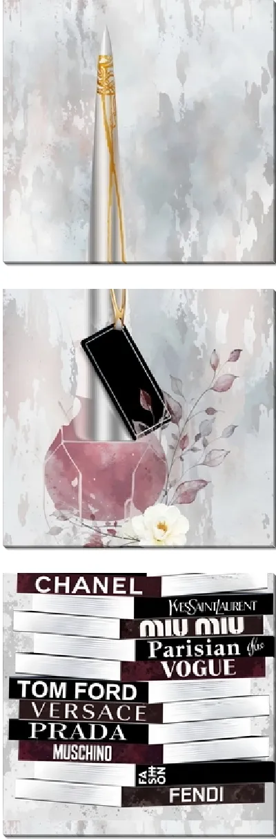 Модульная картина Косметика и книги