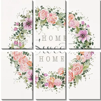 Модульная картина Home sweet home №2
